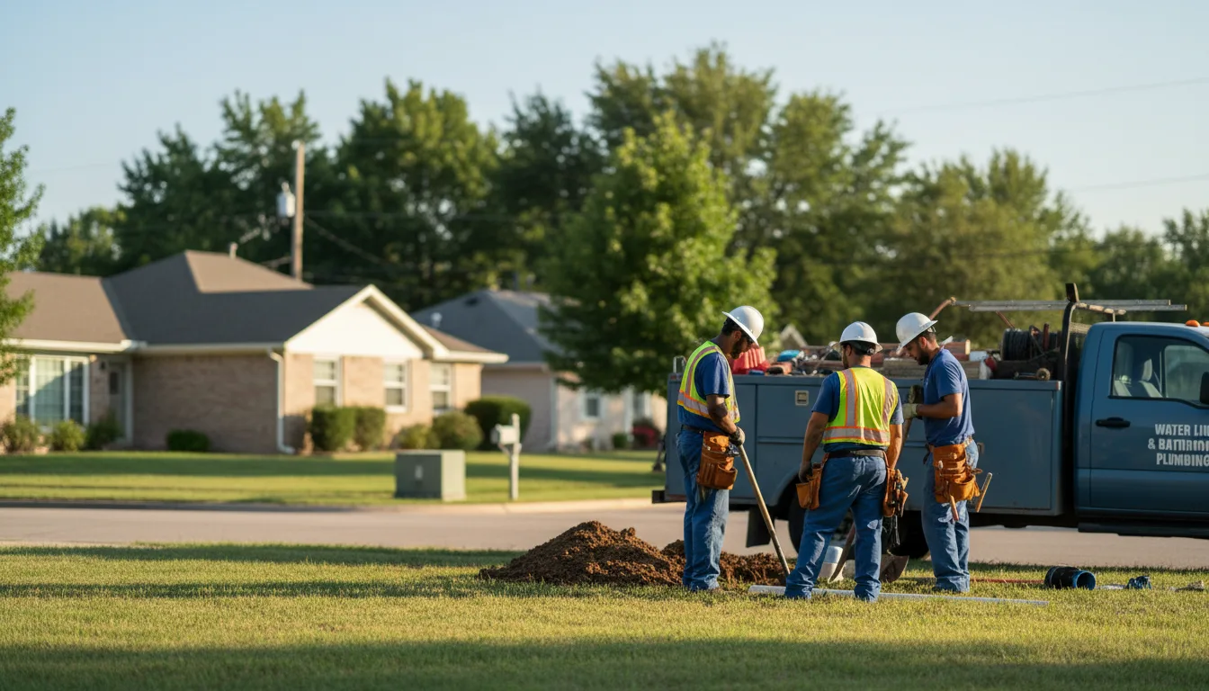 Residential water line and bathroom plumbing service in Attica, IN